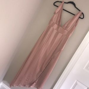 Blush pink silky dress